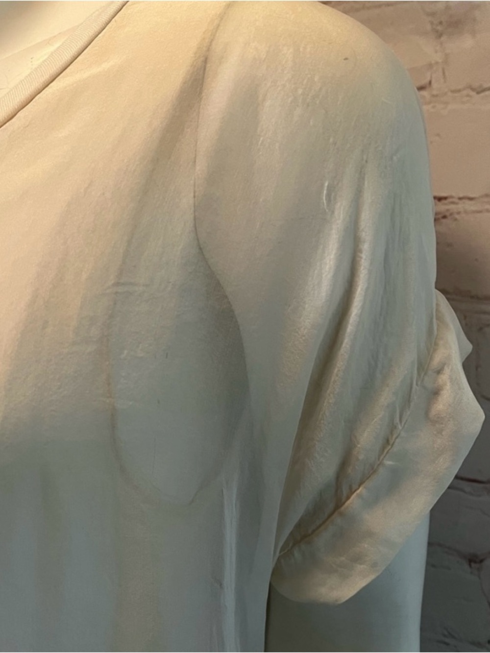 ❤️ VINTAGE White Sheer Tunic DRESS w/ Sequin Hem - Picture 4 of 9